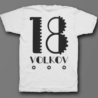 Именная футболка с механическим шрифтом и шестеренками #36